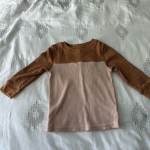 Cat & Jack Tan Ribbed Knit Top